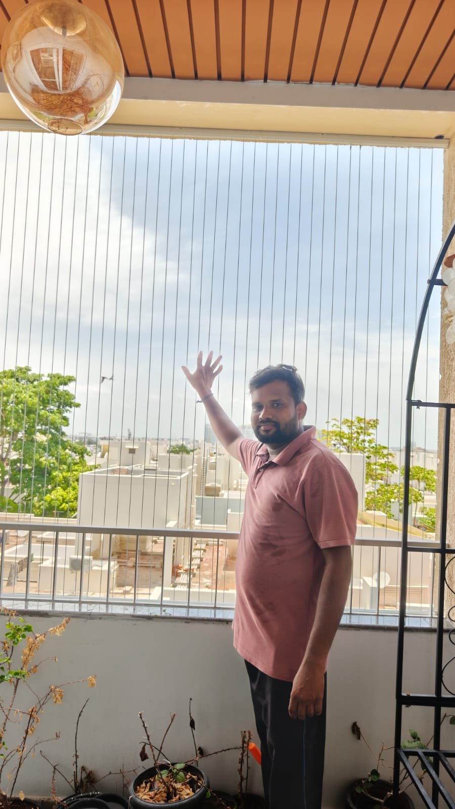 MGR Balcony Bird Nets Chennai bird net and invisible grill installation